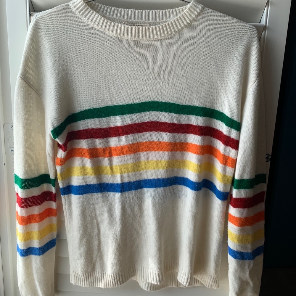 Peach Love California Rainbow sweater